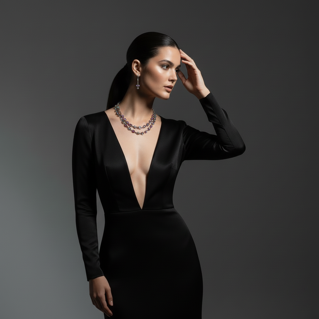 "Iridescent Aurora" Necklace & Earrings Set