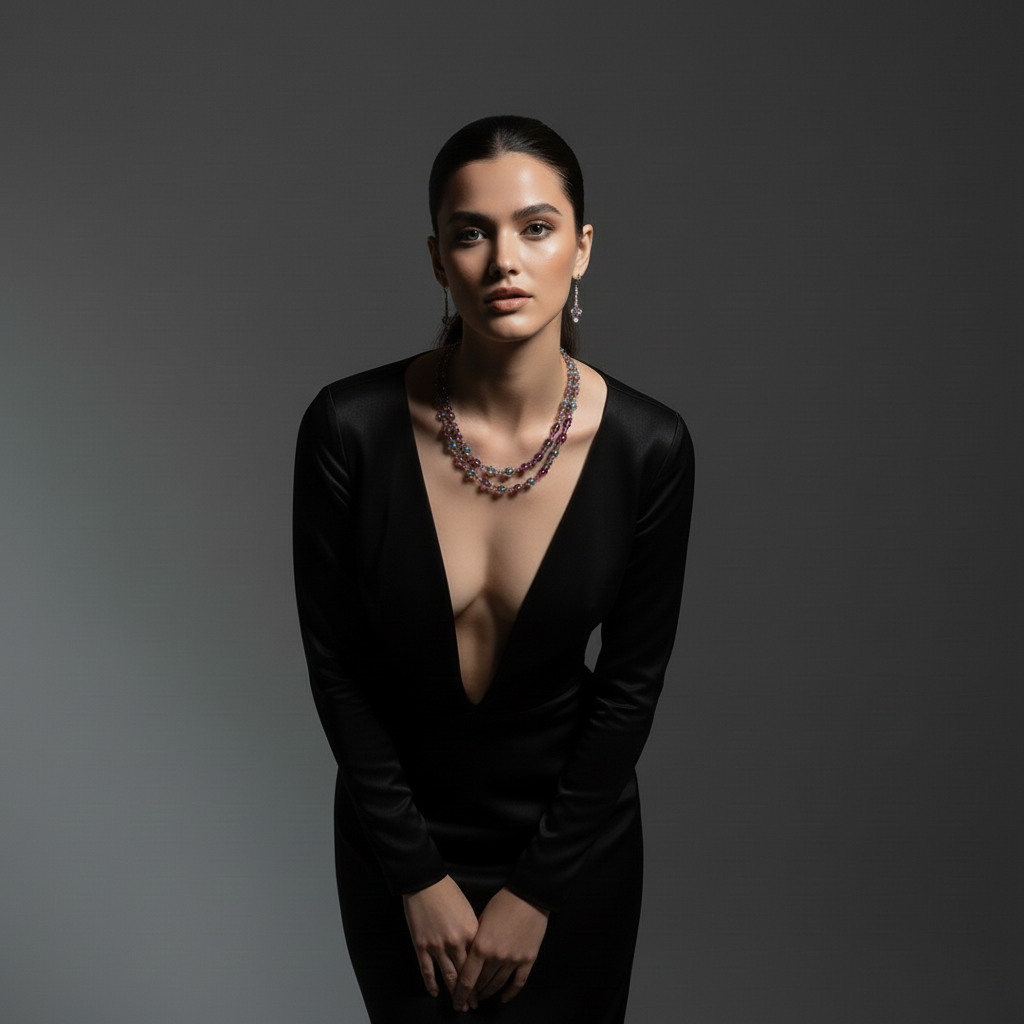 "Iridescent Aurora" Necklace & Earrings Set