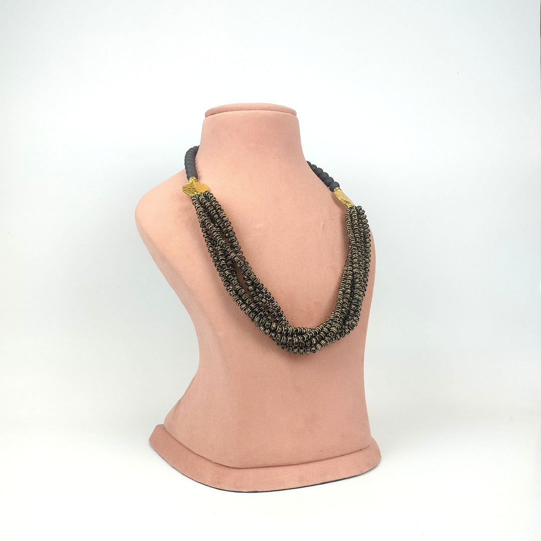 Multi Layer Glass Bead Necklace