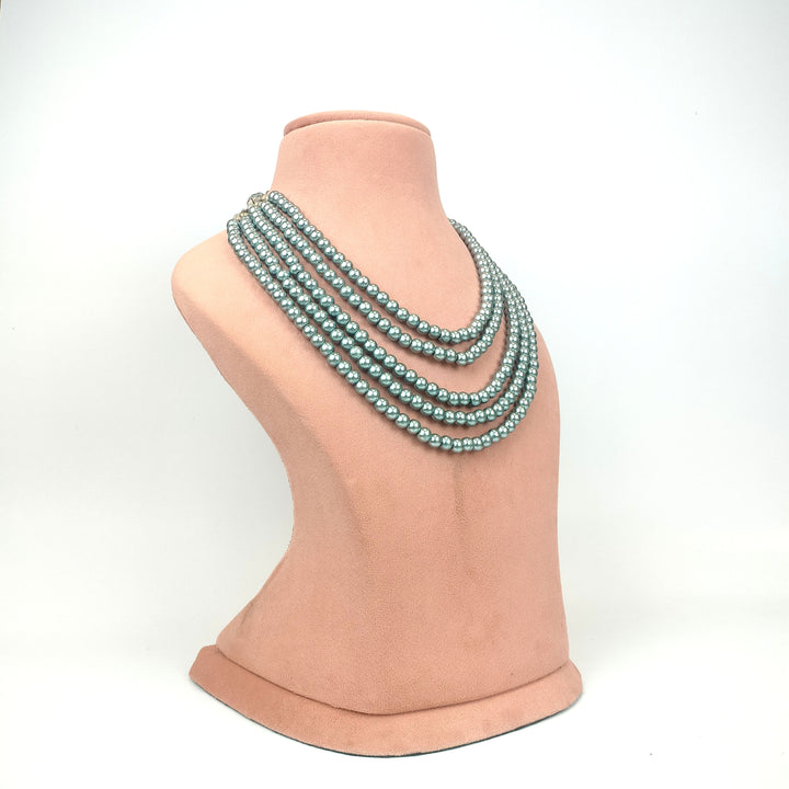 Multi Layer Glass Pearl Necklace