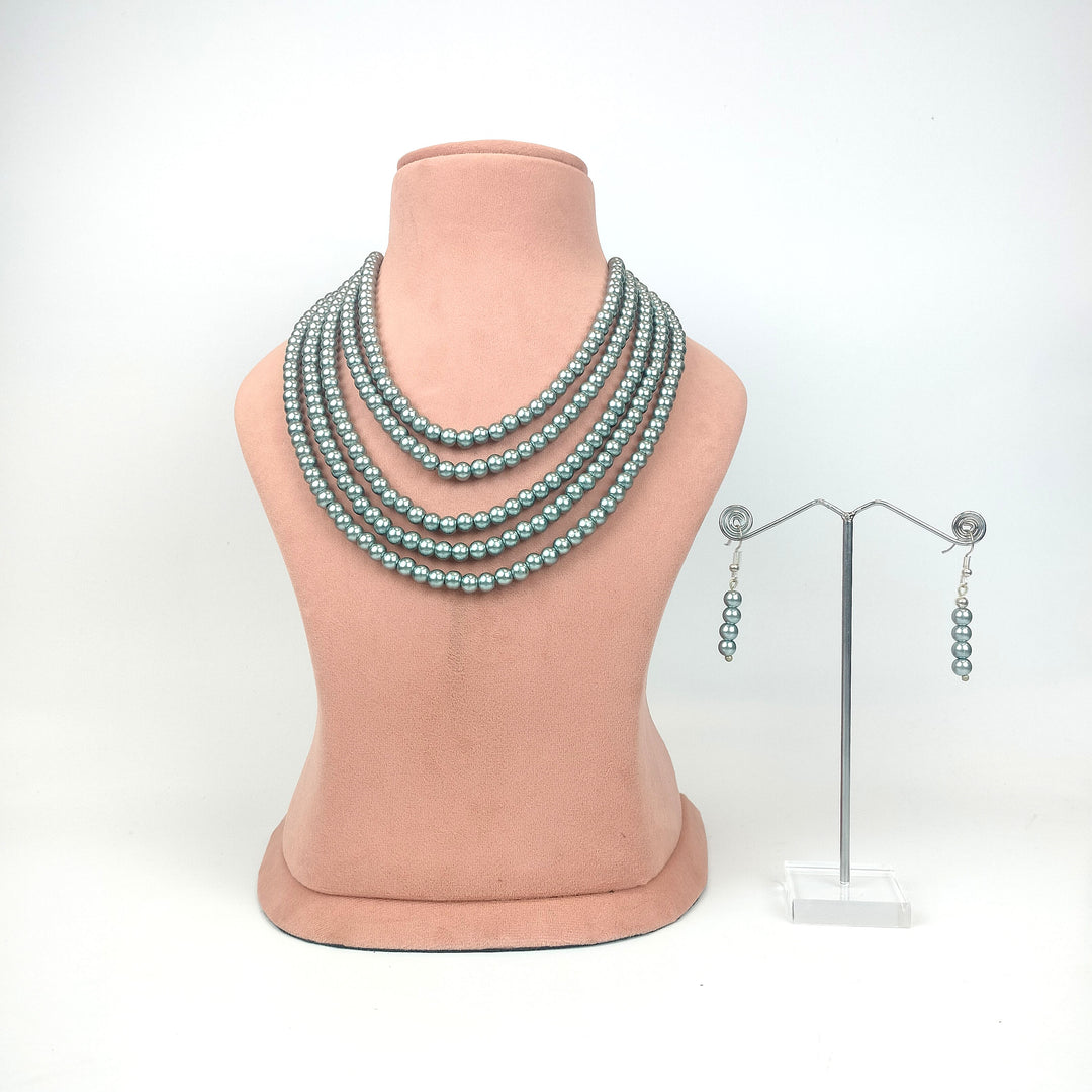 Multi Layer Glass Pearl Necklace