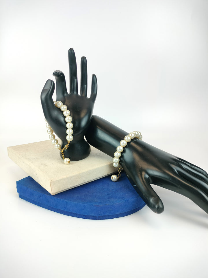 Two-Tone Pearl Bracelet pack of 2 pic