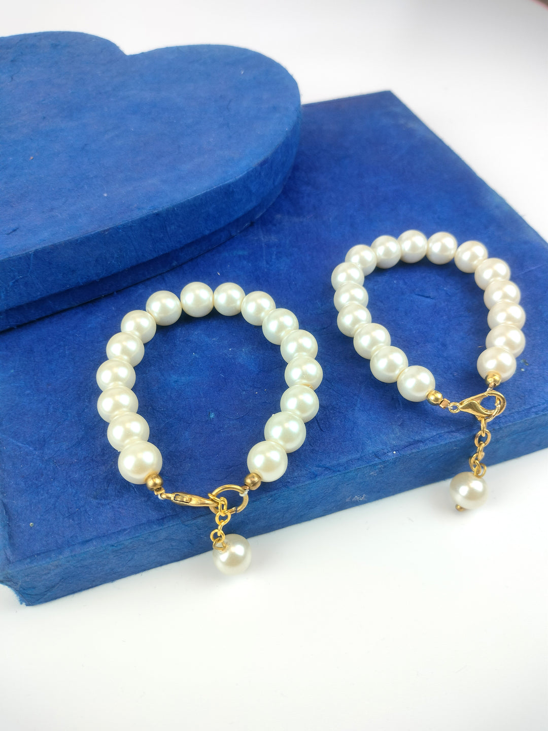 Two-Tone Pearl Bracelet pack of 2 pic