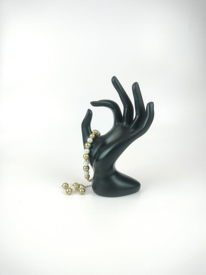 Two-Tone Pearl Bracelet pack of 2 pic