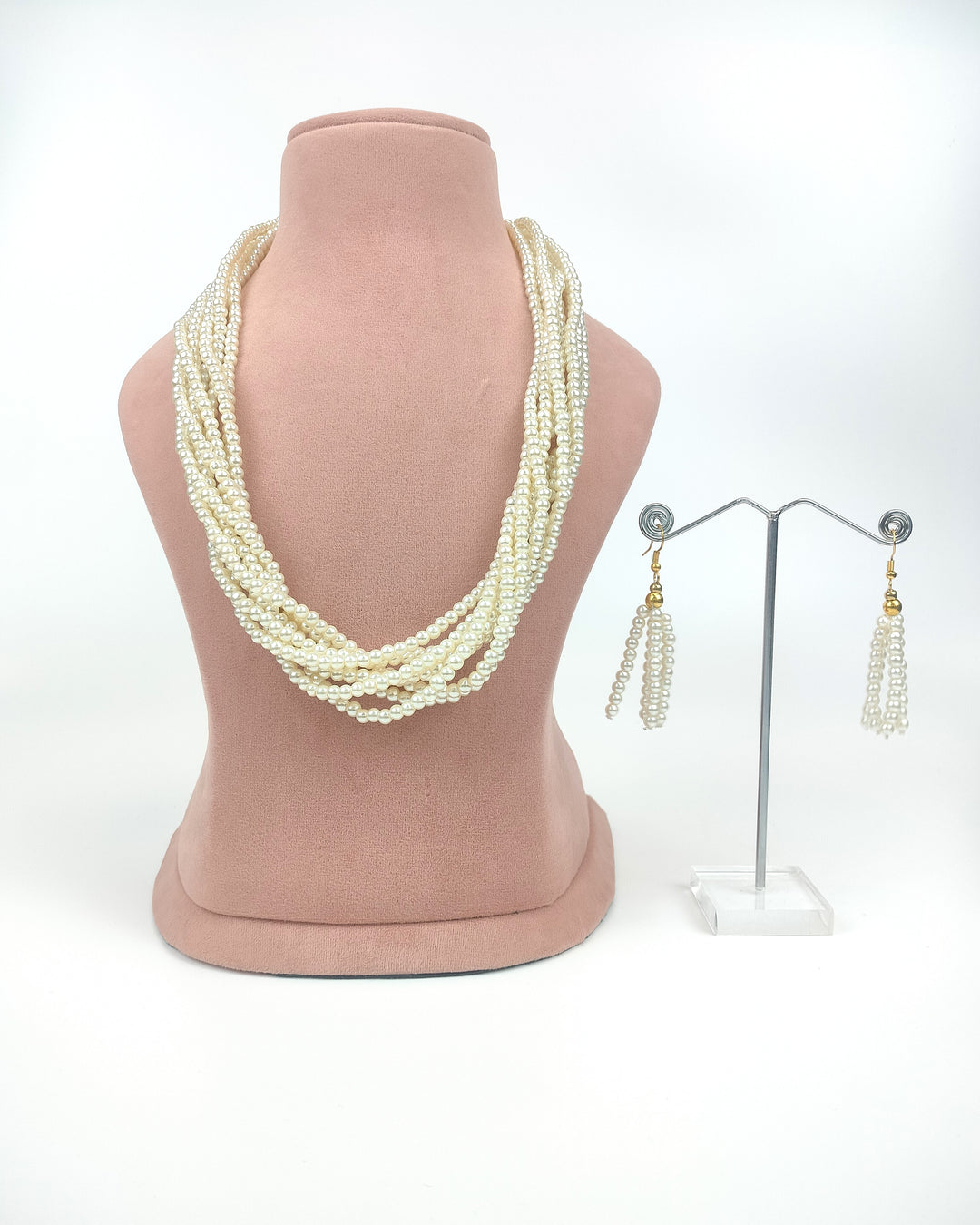 Multi-Strand Pearl Necklace Set