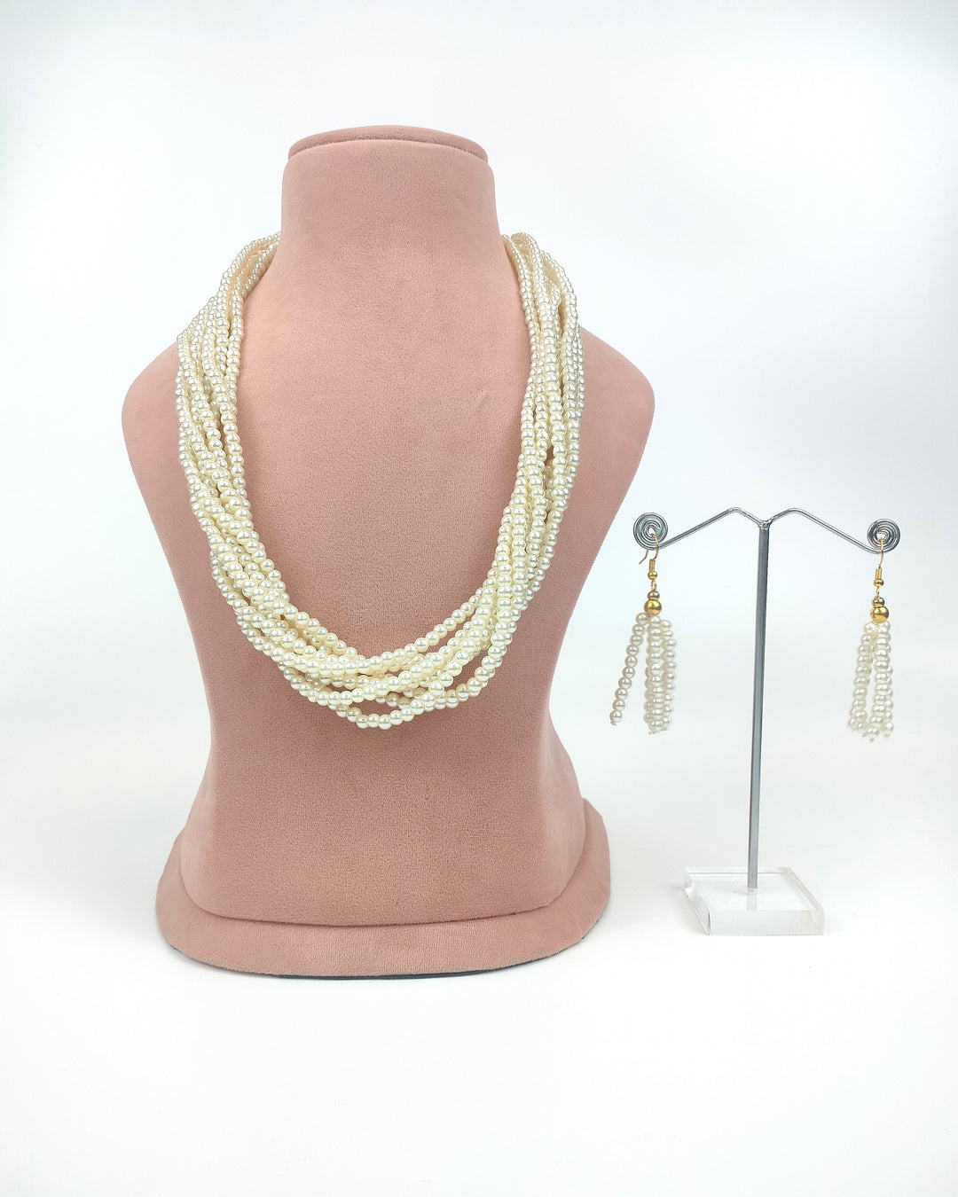 Multi-Strand Pearl Necklace Set