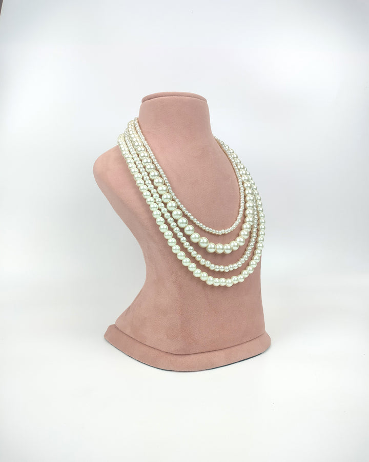 Layered Pearl Necklace Set