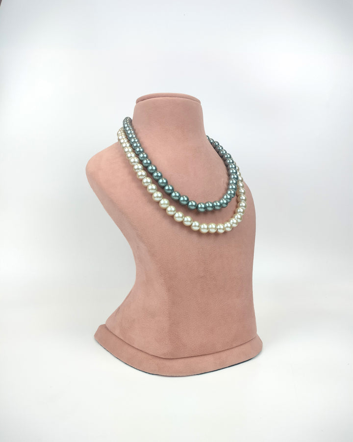 Two-Tone Pearl Necklace Set