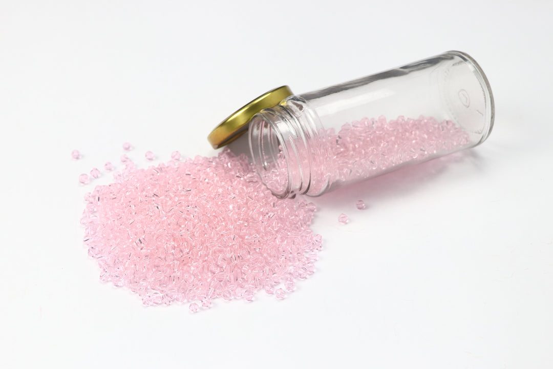 Pink Fancy Glass Bead In Bio-Cone Shape
