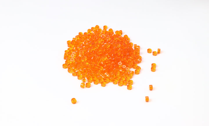 Orange Fancy Glass Bead In Tyre Shape