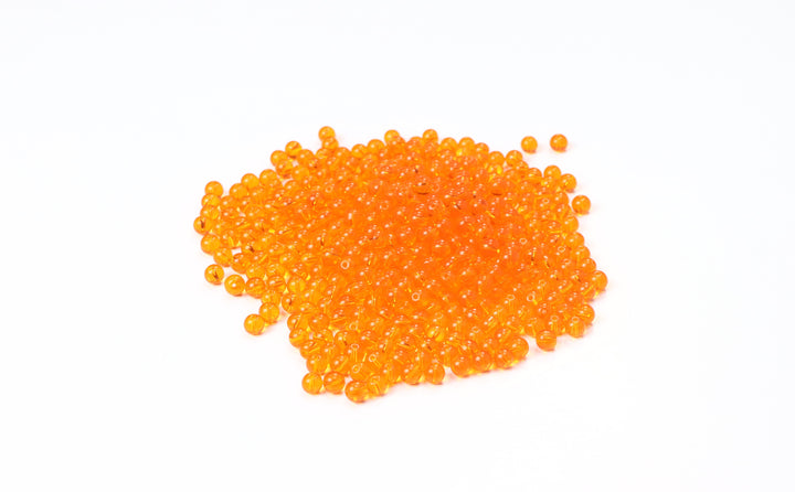 Orange Fancy Glass Bead In Round Shape