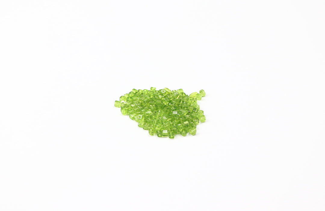 Green Fancy Glass Bead In Square Shape
