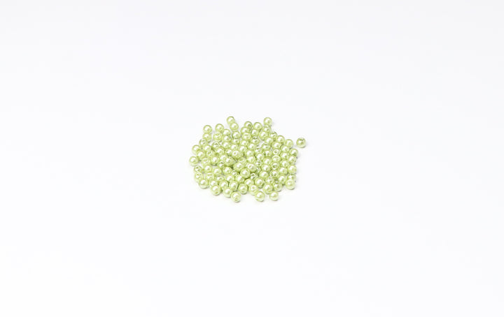 Green Fancy Glass Bead In Round Shape