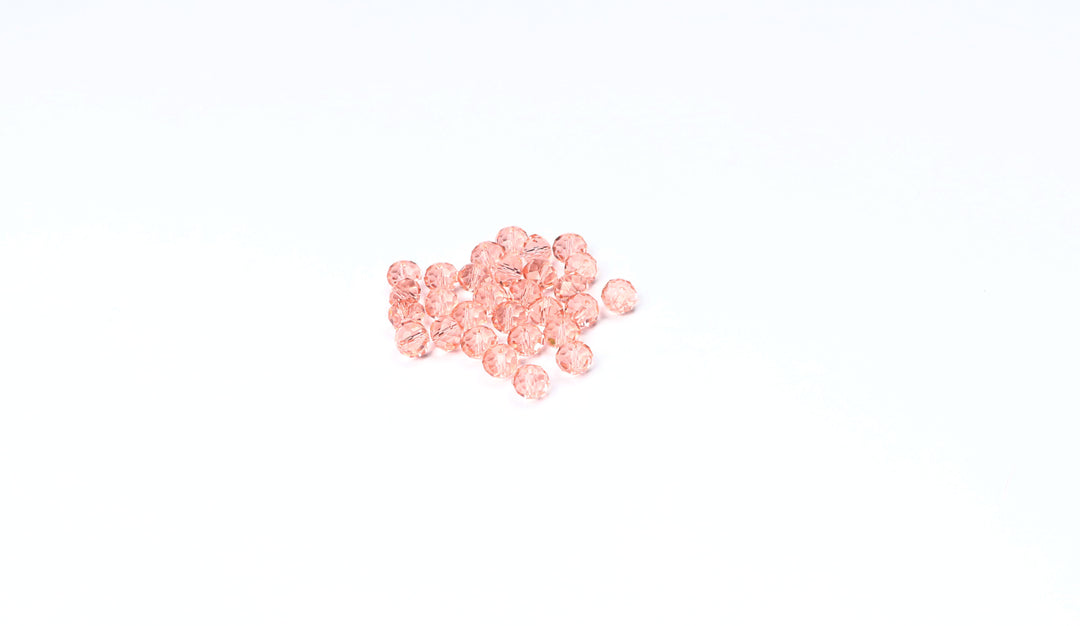 Melon Fancy Faceted Glass Bead