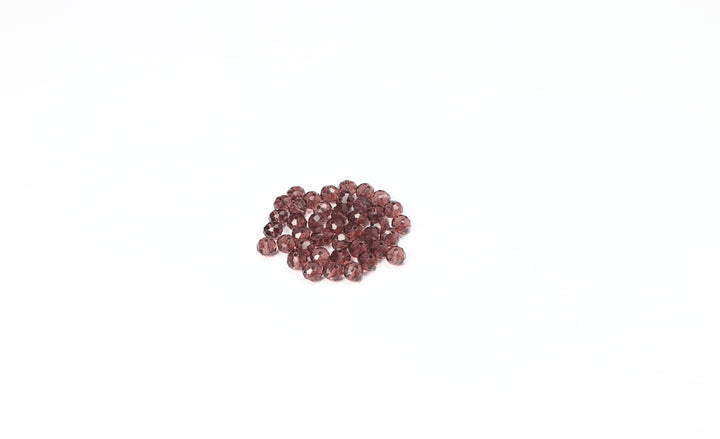Plum Fancy Faceted Glass Bead
