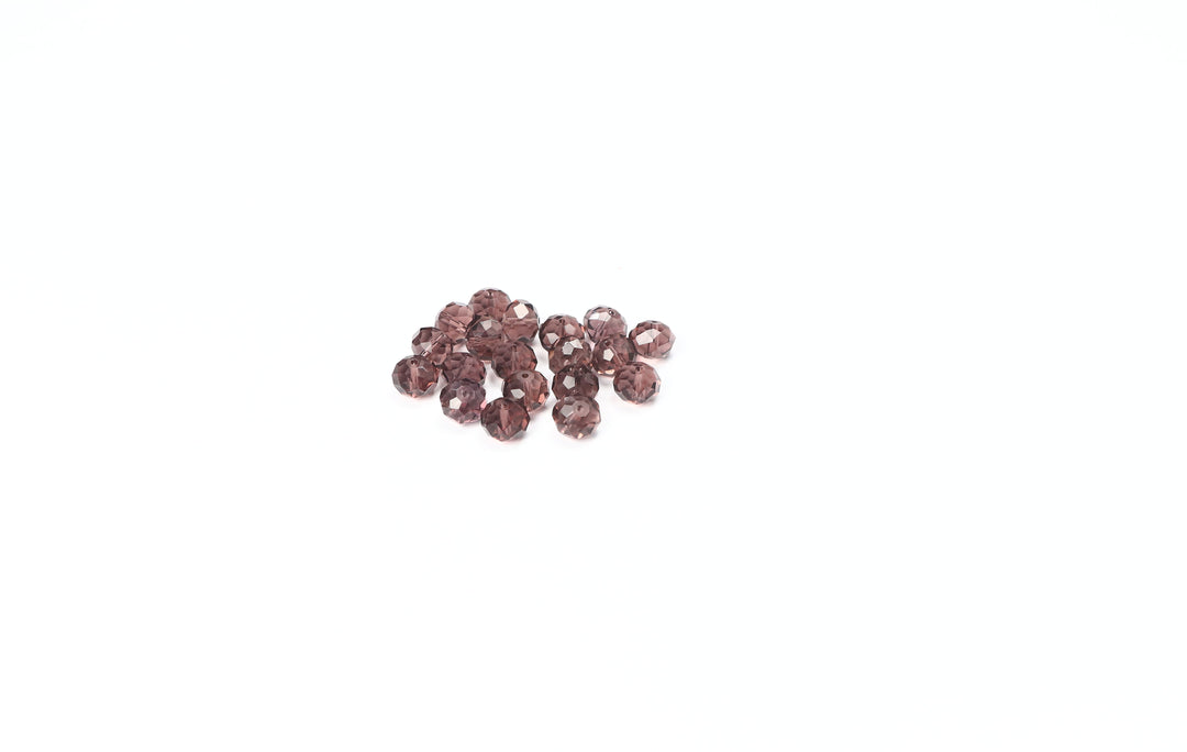 Plum Fancy Faceted Glass Bead