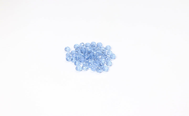 Sky Blue Fancy Faceted Glass Bead