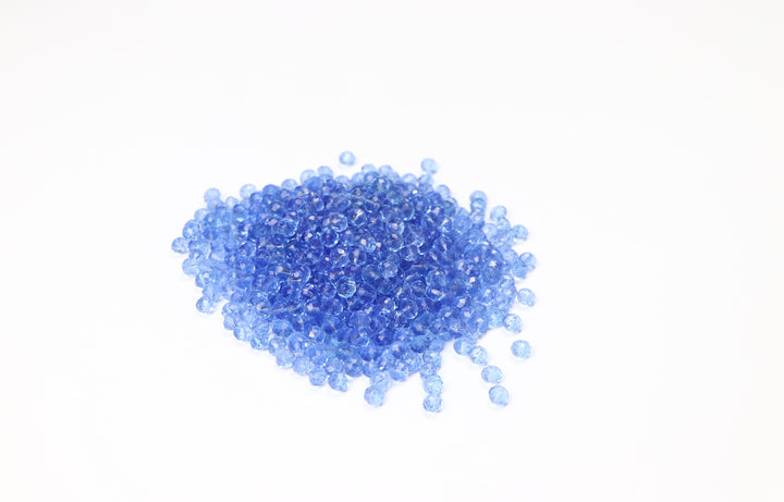 Azure Fancy Faceted Glass Bead