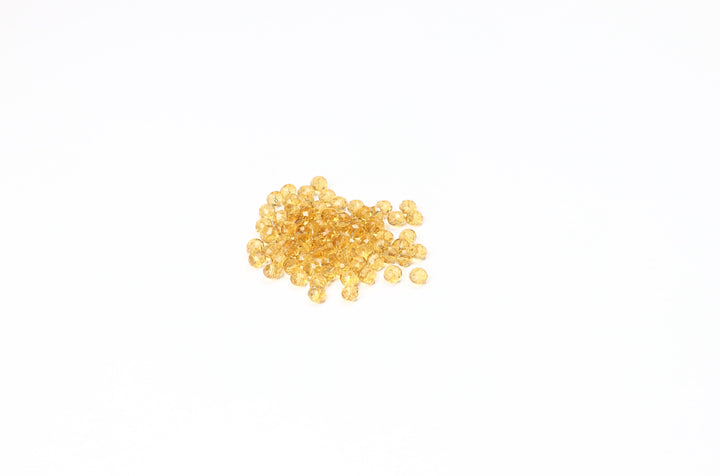 Gold Fancy Faceted Glass Bead