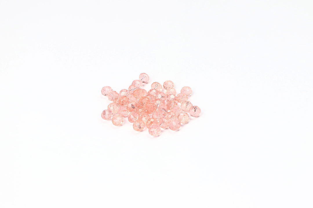 Pink Fancy Faceted Glass Bead