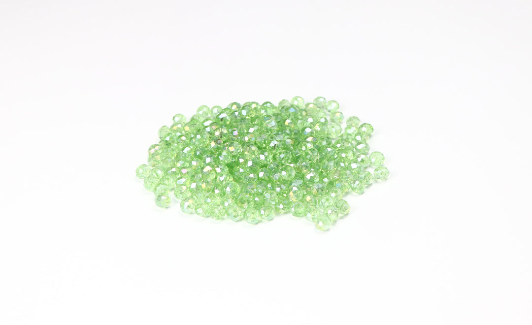 Mint Fancy Faceted Glass Bead