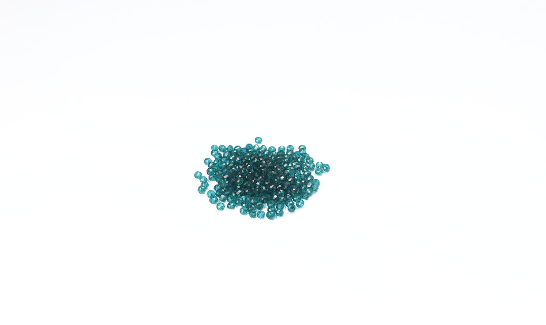 Teal Fancy Faceted Glass Bead