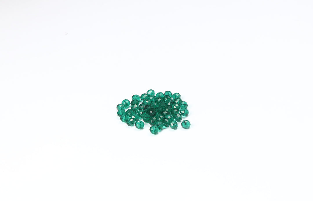 Pine Fancy Faceted Glass Bead
