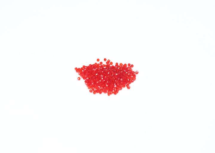 Red Fancy Faceted Glass Bead