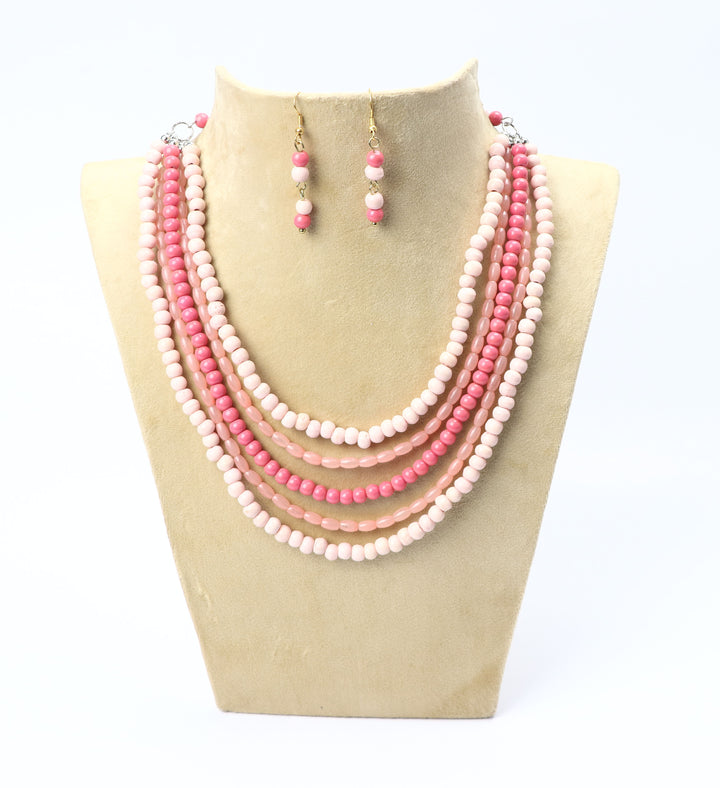 Multi Layer Trendy Glass Beads Necklace