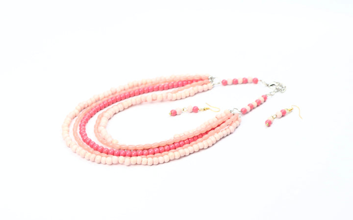 Multi Layer Trendy Glass Beads Necklace