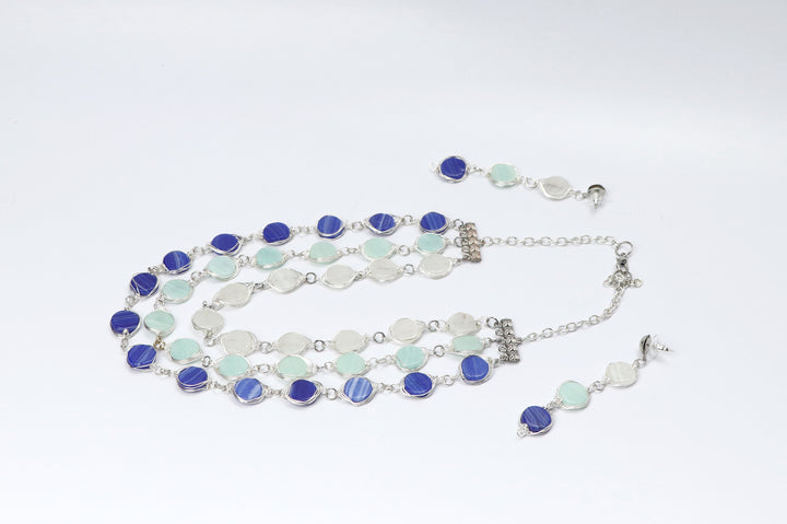 Stylish Press Glass Beads Necklace