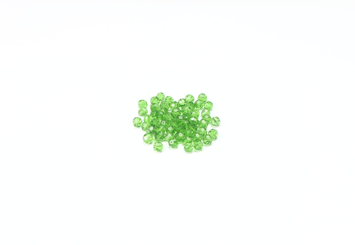 Forest Green Fancy Faceted Glass Bead
