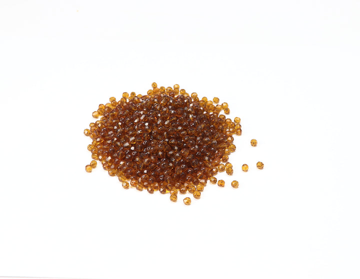 RIch Gold Fancy Faceted Glass Bead