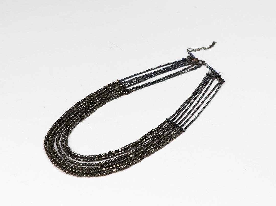 Multi Layer Metal Beads Necklace