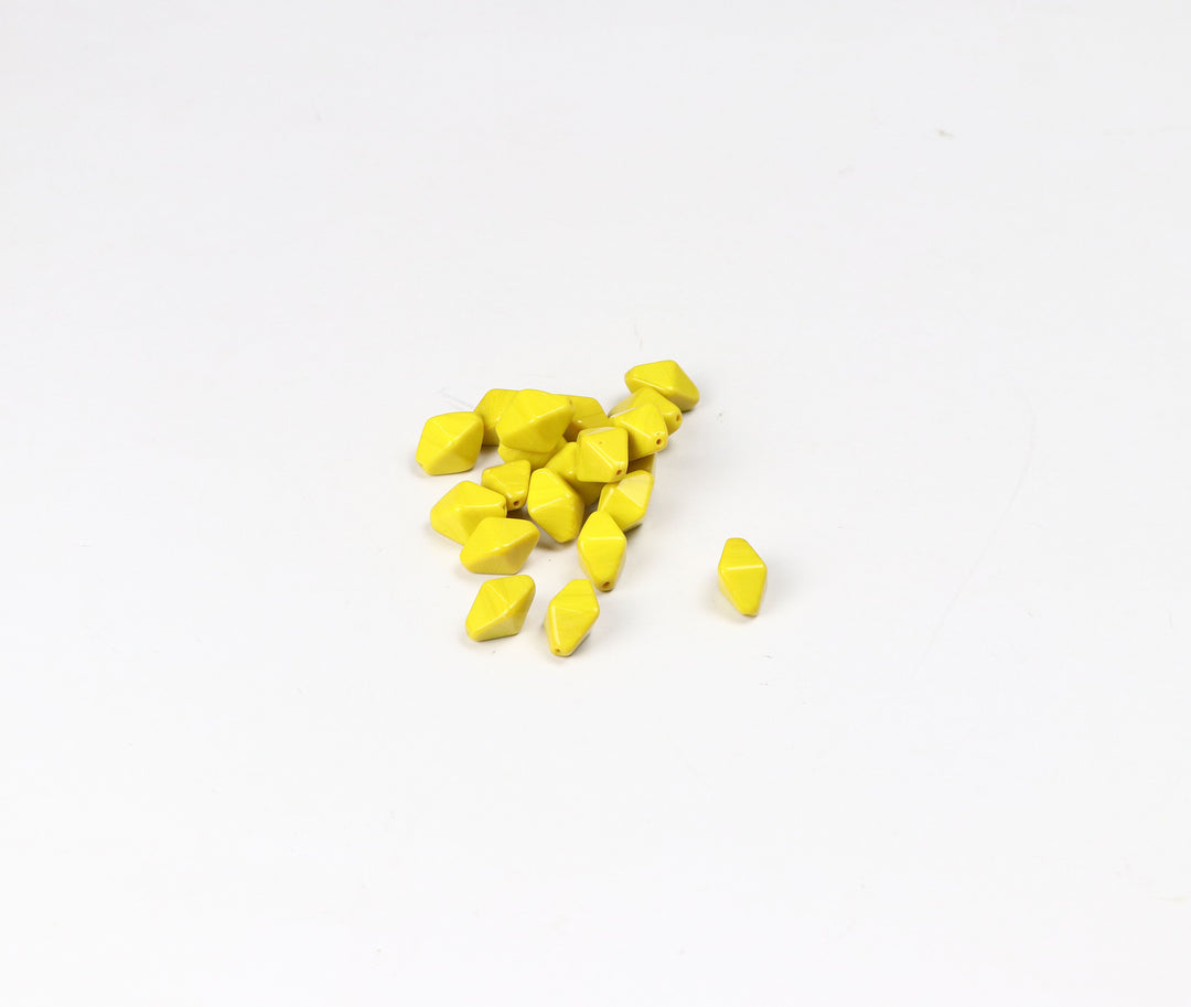 Yellow Fancy Glass Beads