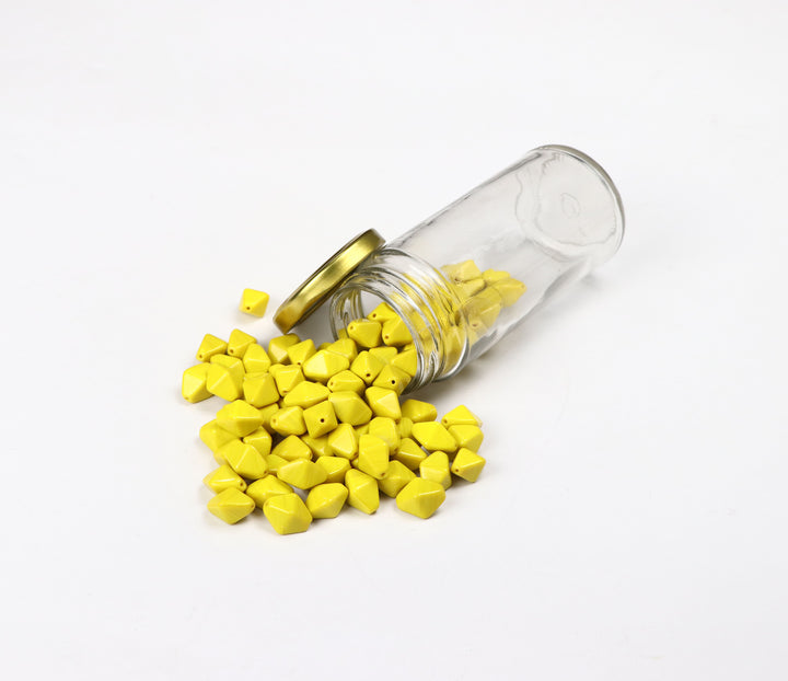 Yellow Fancy Glass Beads