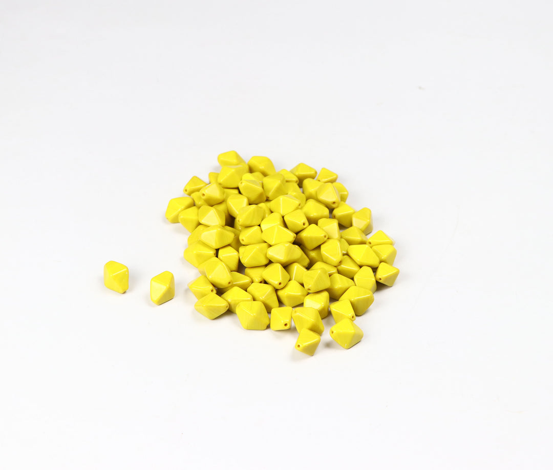 Yellow Fancy Glass Beads