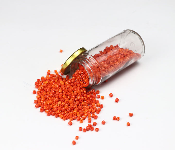 Orange Fancy Seed Glass bead