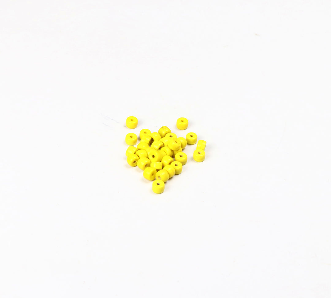 Yellow Fancy Glass Beads