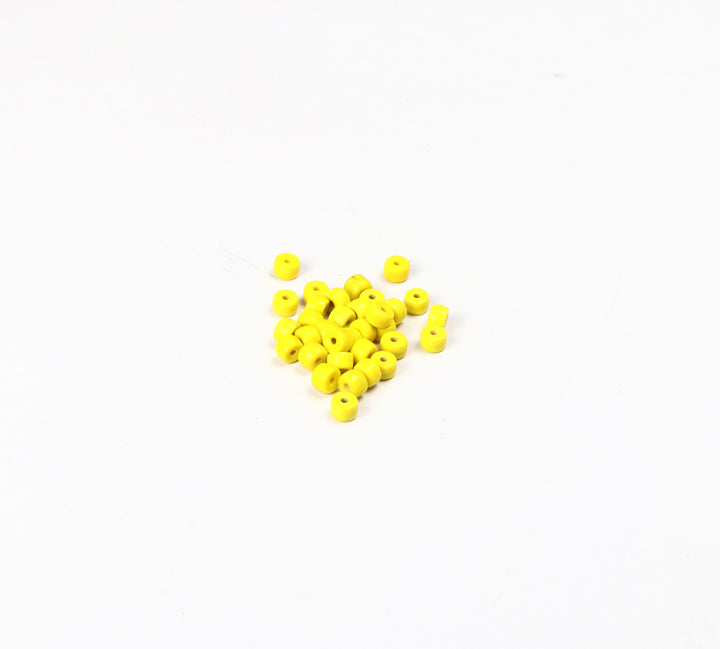 Yellow Fancy Glass Beads