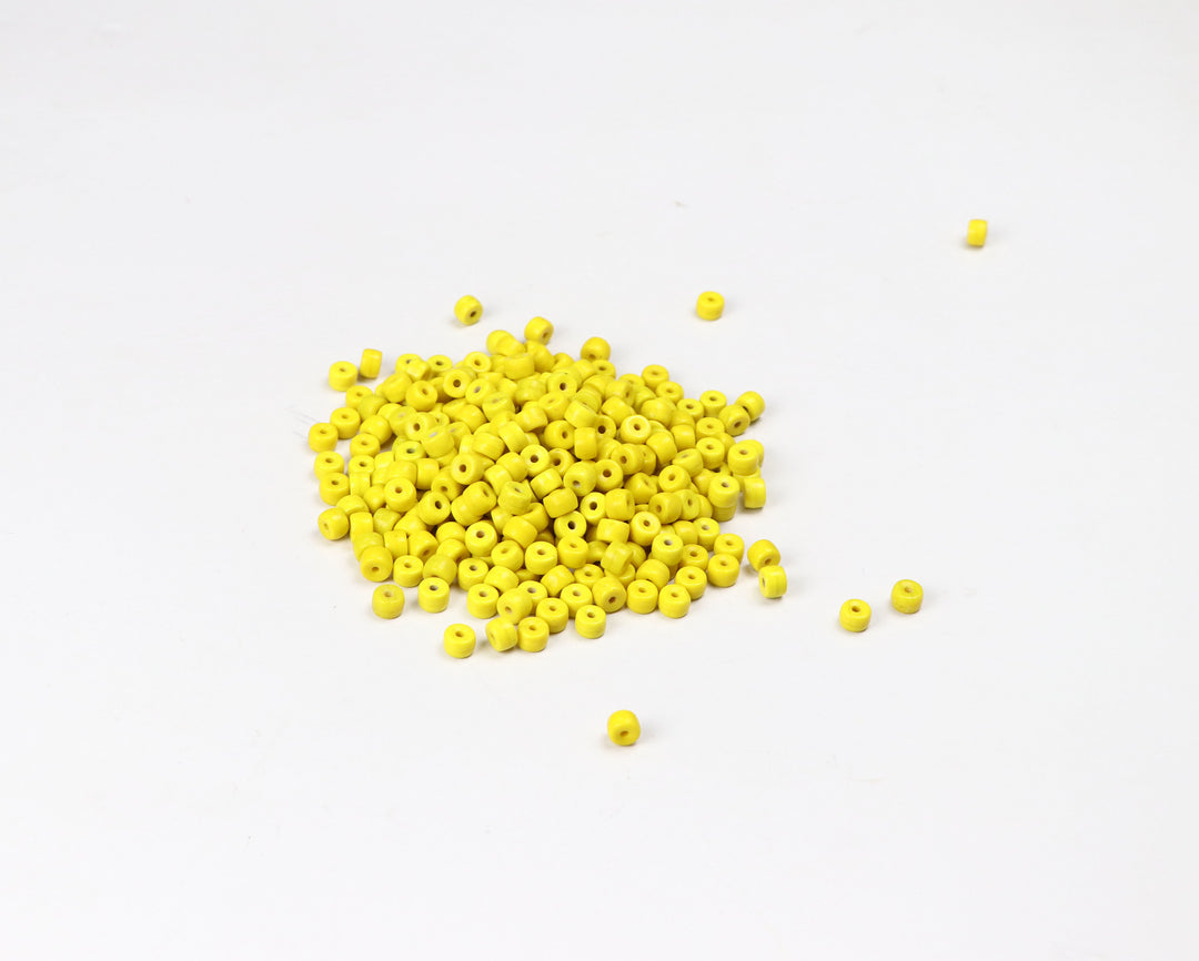 Yellow Fancy Glass Beads