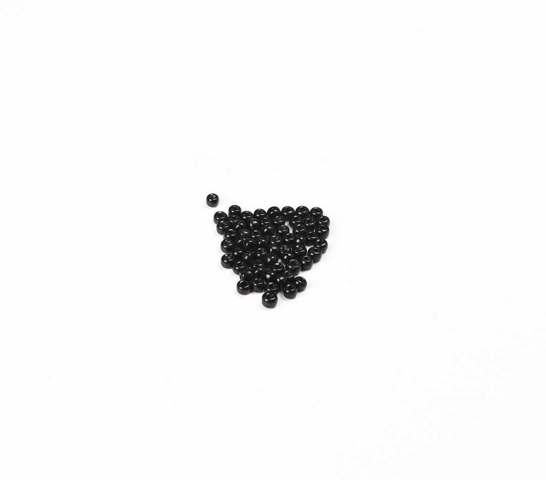 Black Fancy Seed Glass bead