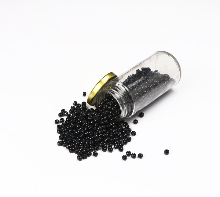 Black Fancy Seed Glass bead