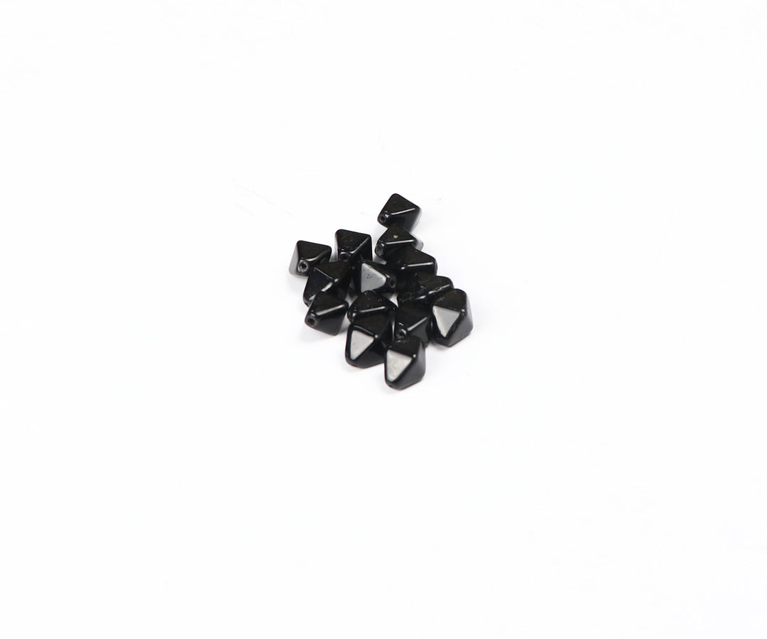 Black Fancy Glass Beads