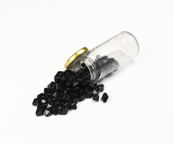 Black Fancy Glass Beads