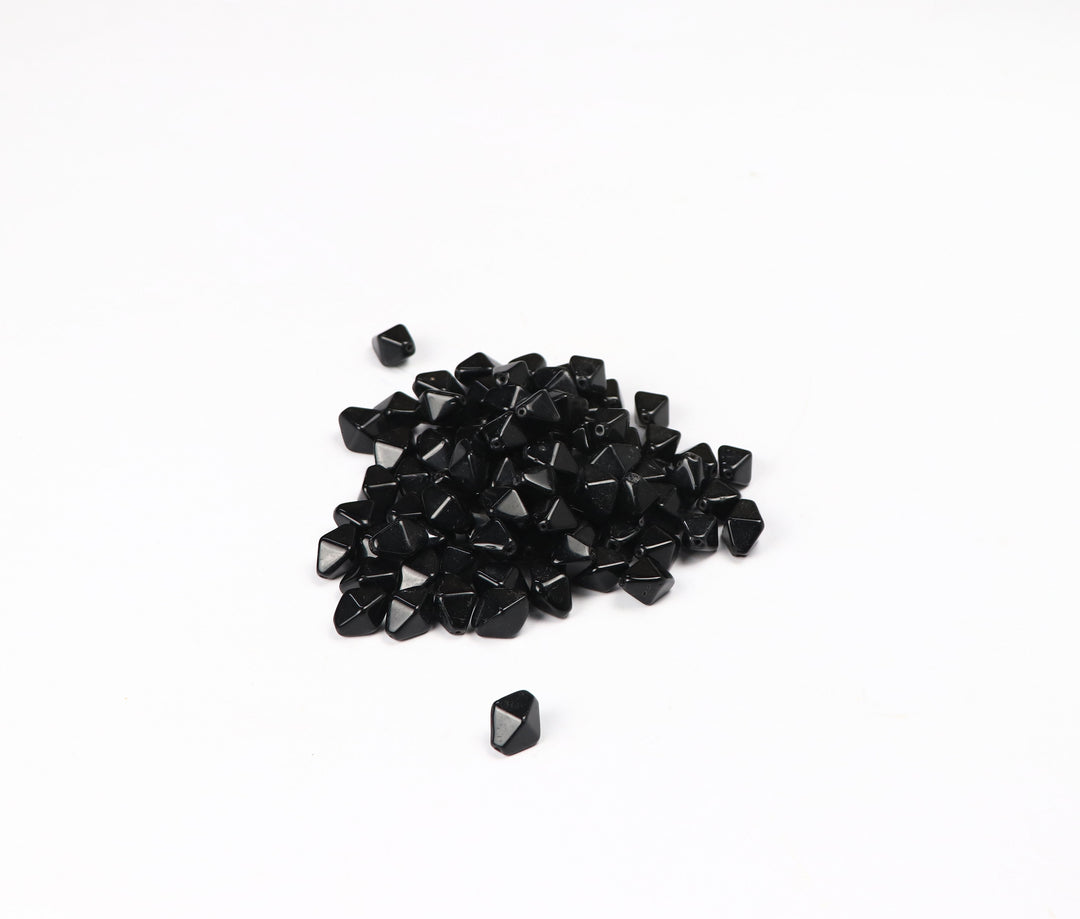 Black Fancy Glass Beads