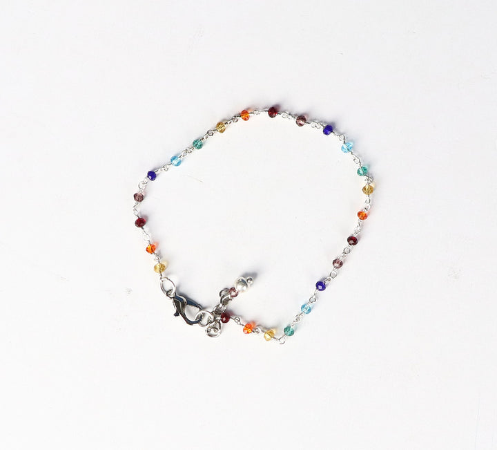 Small Crystial Bead Anklet