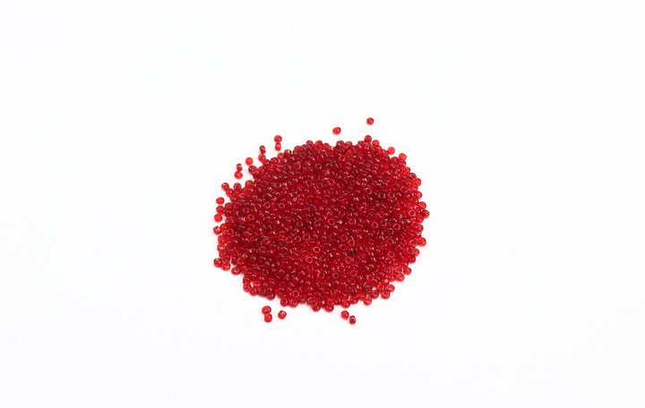 Red Fancy Seed Glass bead