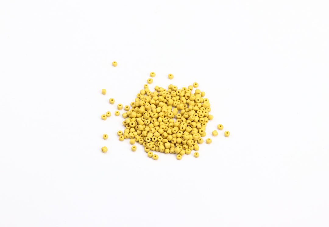 Yellow Fancy Seed Glass bead