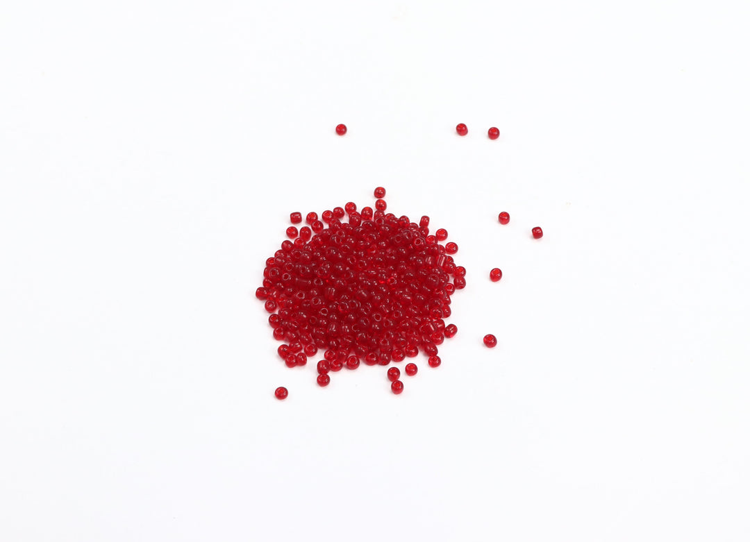 Red Fancy Seed Glass bead